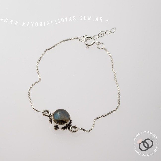 PULSERA PLATA PIEDRAS NATURALES (PBN0067LA)