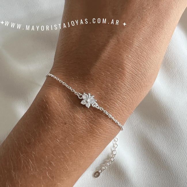 PULSERA PLATA Y CUBIC (PBZ0138)