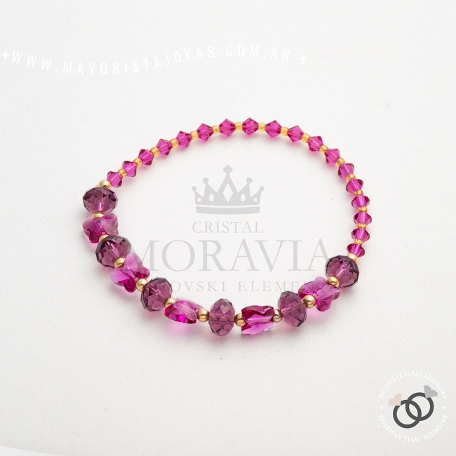 PULSERA PLATA Y CRISTAL (PBC0245)