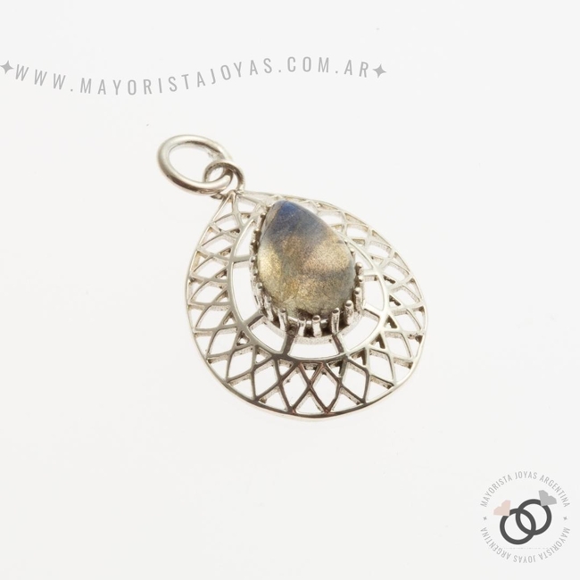 DIJE PLATA Y PIEDRA (PPD157S)