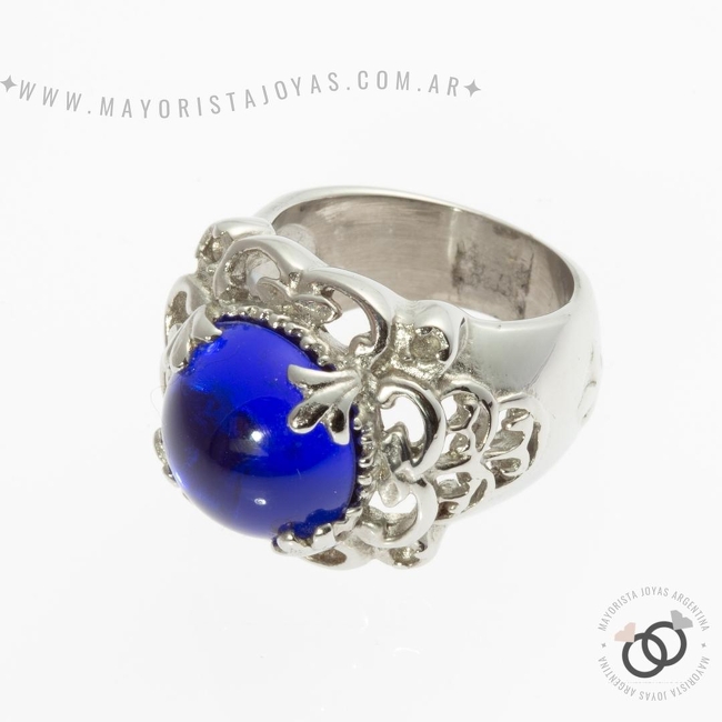 ANILLOS DE ACERO Y PIEDRA (AAP098)