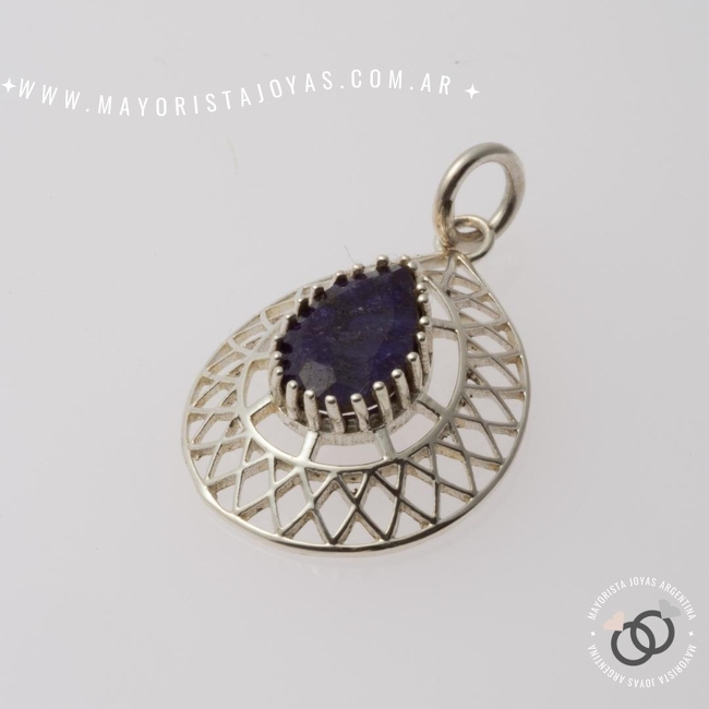 DIJE PLATA Y PIEDRA (PPD157L)