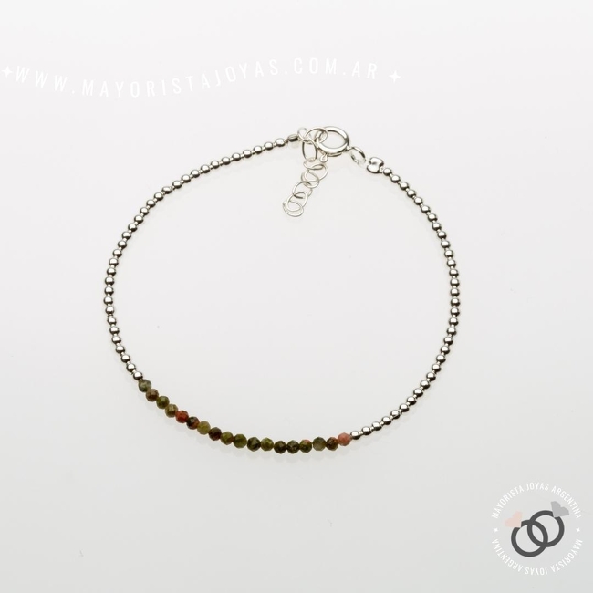 PULSERA PLATA Y PIEDRA (PBN0100)