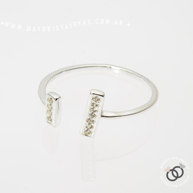 ANILLO PLATA Y CUBIC (PAC0296)