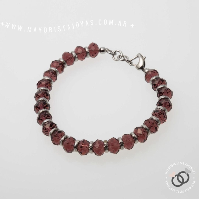 PULSERA CON CRISTALES Y ASTERISMOS (BAP092)