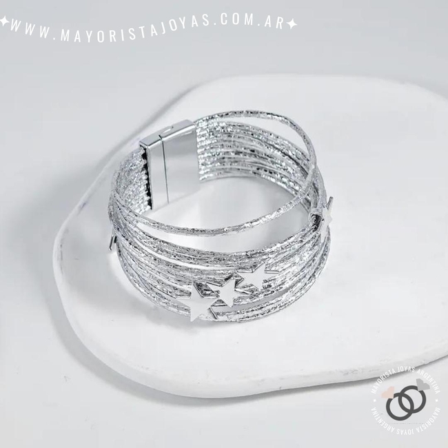 PULSERA DE ACERO Y CUERO (BAC0027)