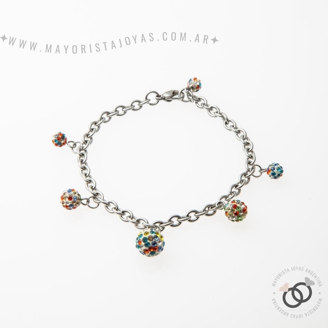 PULSERA ACERO Y ASTERISMO (BAP028)