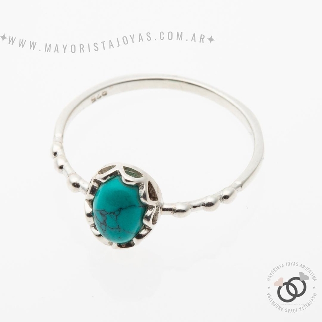 ANILLO PLATA Y PIEDRA (PAP3228T)