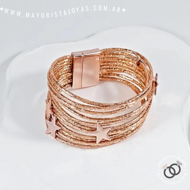 PULSERA DE ACERO Y CUERO (BAC0027R)