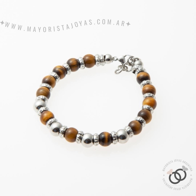 PULSERA ACERO Y ASTERISMO (BAP013)