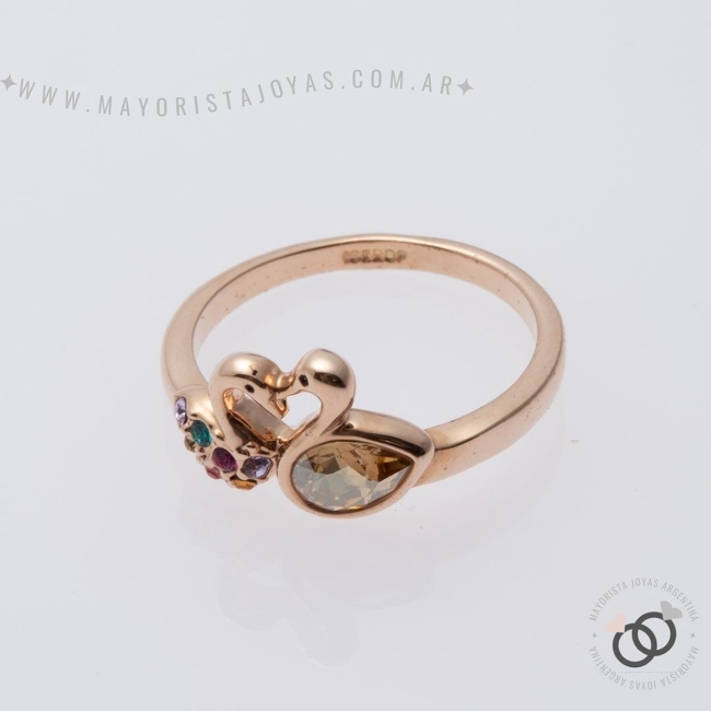 ANILLO CON  CRISTAL (MAN0092)