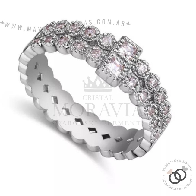 ANILLO CON  CRISTAL (MAN0073)