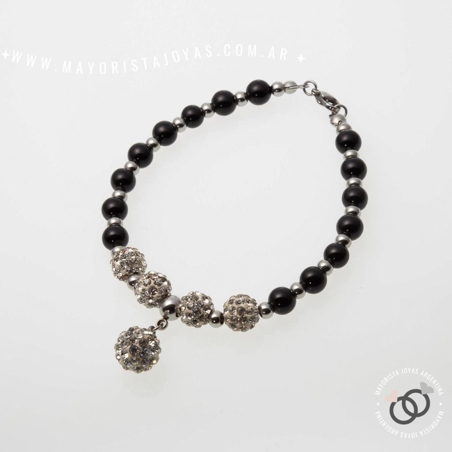 PULSERA CON CRISTALES Y ASTERISMOS (BAP089)