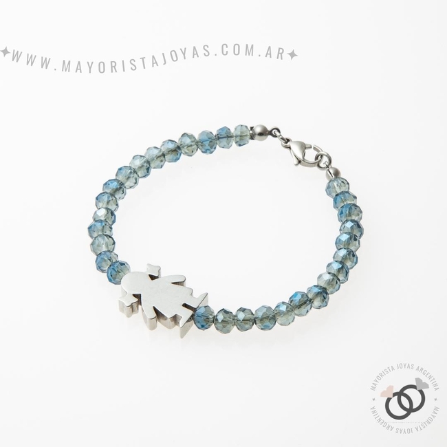 PULSERA ACERO Y ASTERISMO (BAP075)