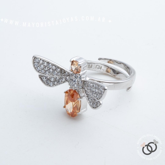 ANILLO PLATA Y CUBIC (PAC0337)