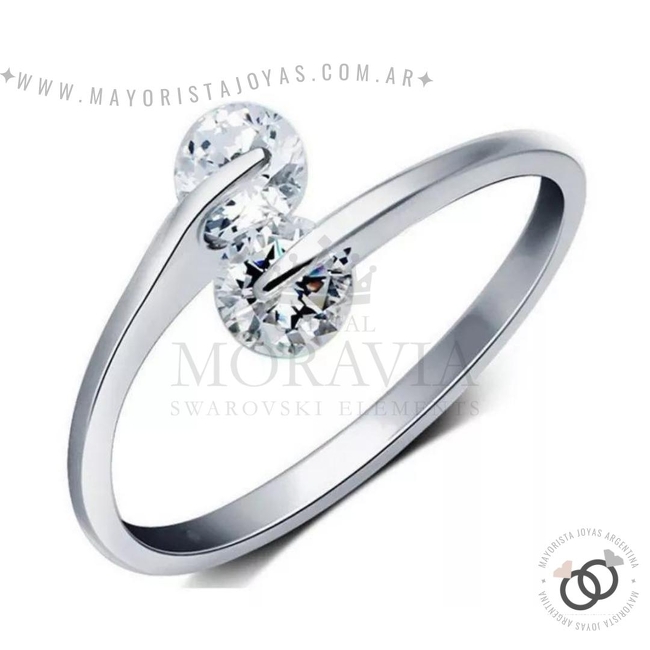ANILLO CON  CRISTAL (MAN0052)