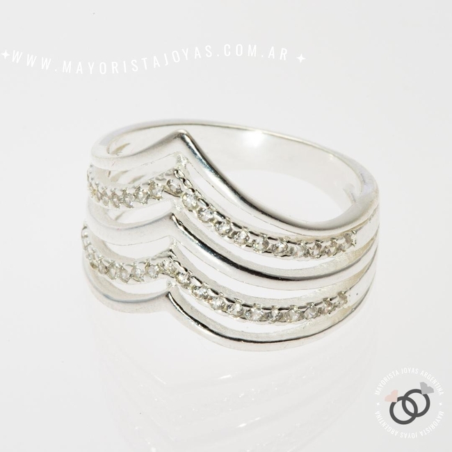 ANILLO PLATA Y CUBIC (PAC0314)