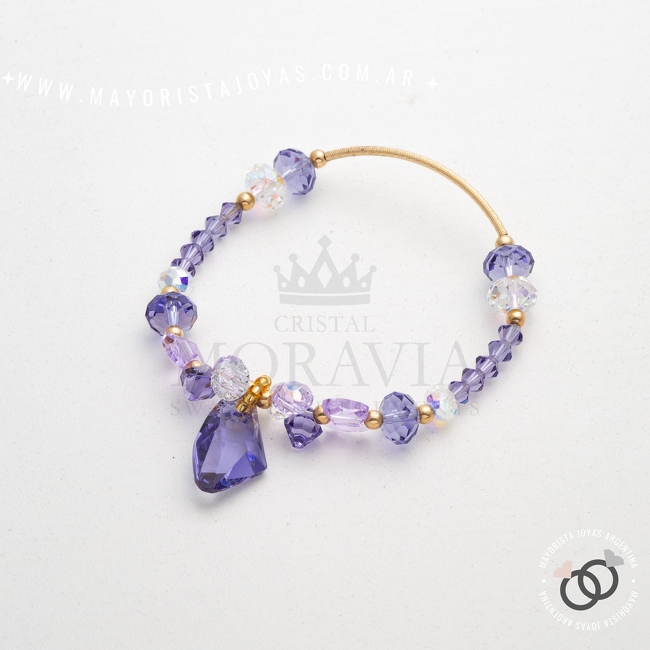 PULSERA PLATA Y CRISTAL (PBC0243)