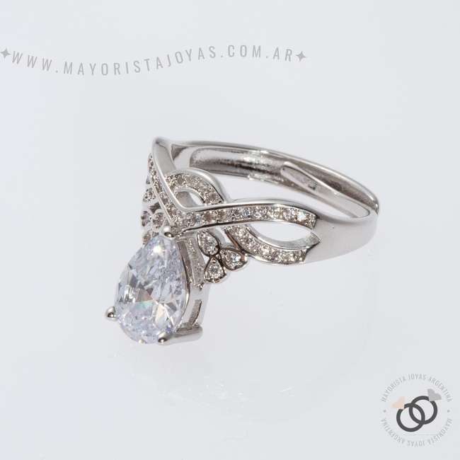 ANILLO CON  CRISTAL (MAN0096)