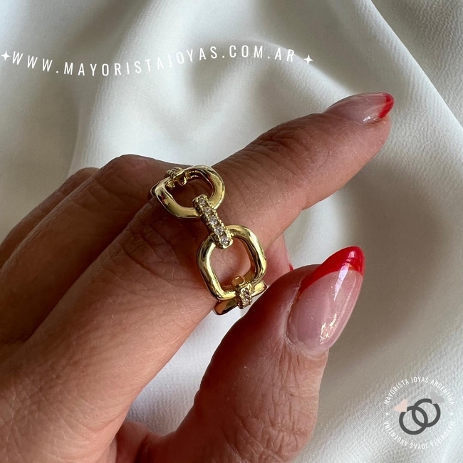 ANILLO CON  CRISTAL (MAN0102)