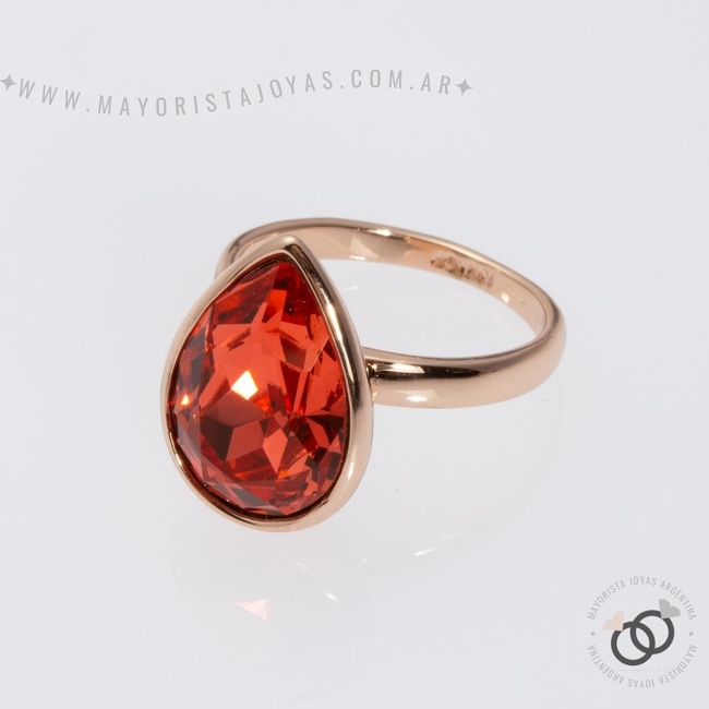 ANILLO CON  CRISTAL (MAN0091R)