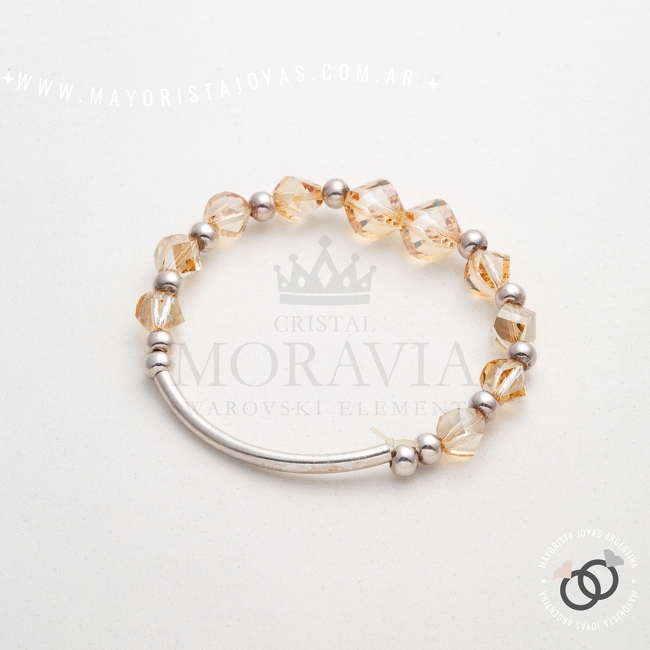 PULSERA PLATA Y CRISTAL (PBC0223)