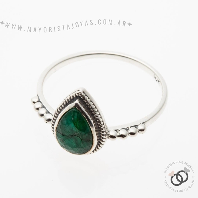 ANILLO PLATA Y PIEDRA (PAP333E)