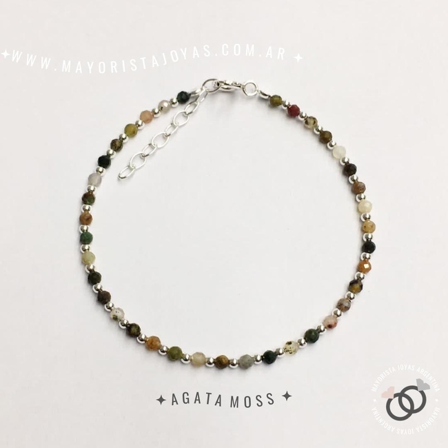 PULSERA PLATA PIEDRAS NATURALES (PBN078)