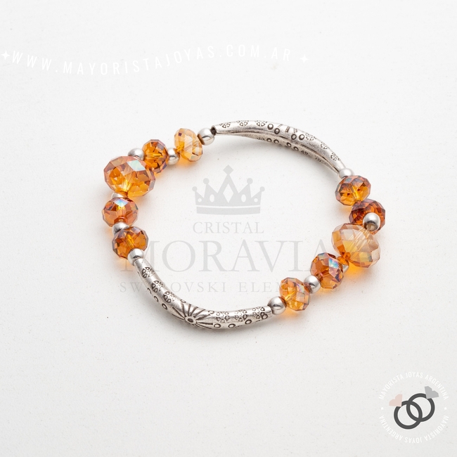 PULSERA PLATA Y CRISTAL (PBC0229)