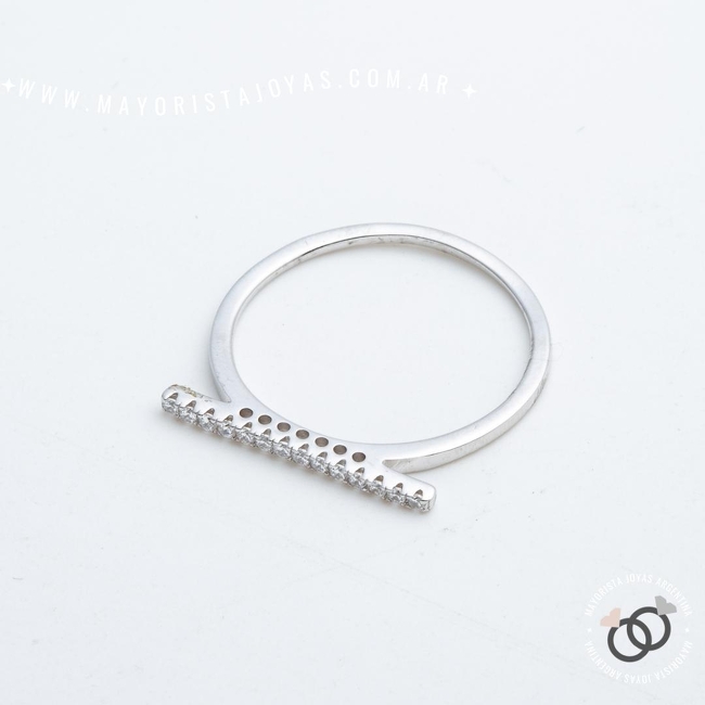 ANILLO PLATA Y CUBIC (PAC0334)