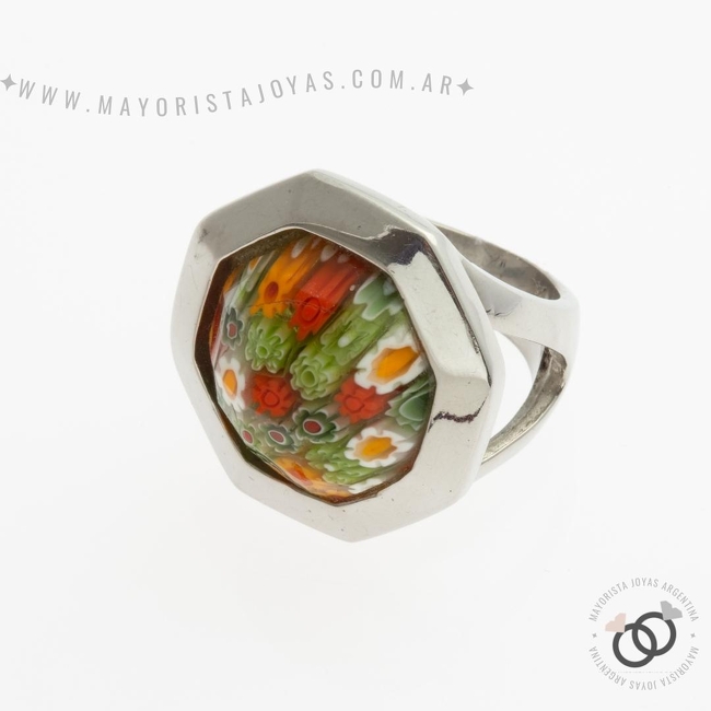 ANILLOS DE ACERO Y PIEDRA (AAP102)