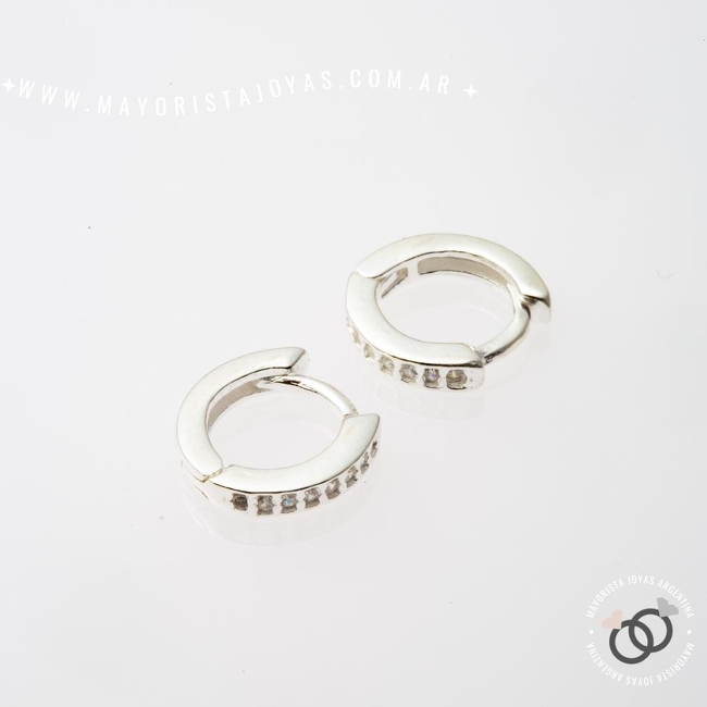 ARGOLLAS 10 MM PLATA Y CUBIC (PPC0275)