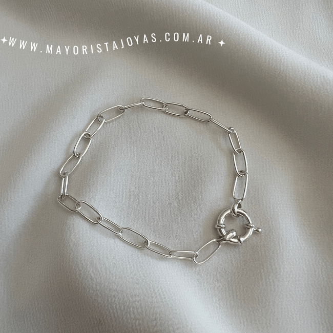 PULSERA PLATA ESLABÓN FORCET(PBL0131)