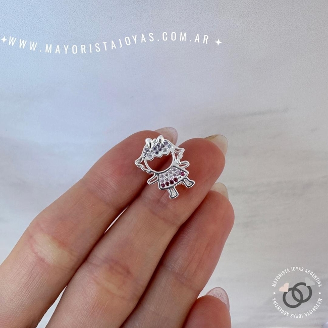 DIJE PLATA Y CUBIC (PDC0165)