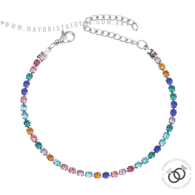 PULSERA CON CRISTALES Y ASTERISMOS (BAP0123M)