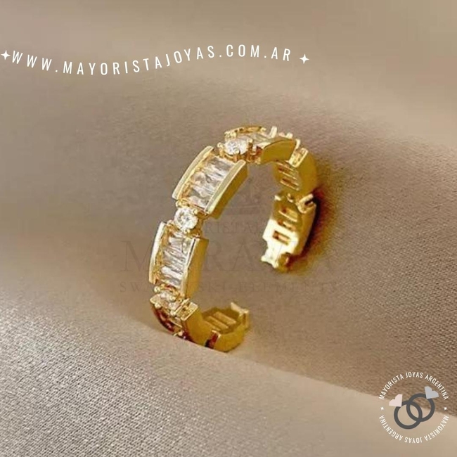 ANILLO CON  CRISTAL (MAN0071)