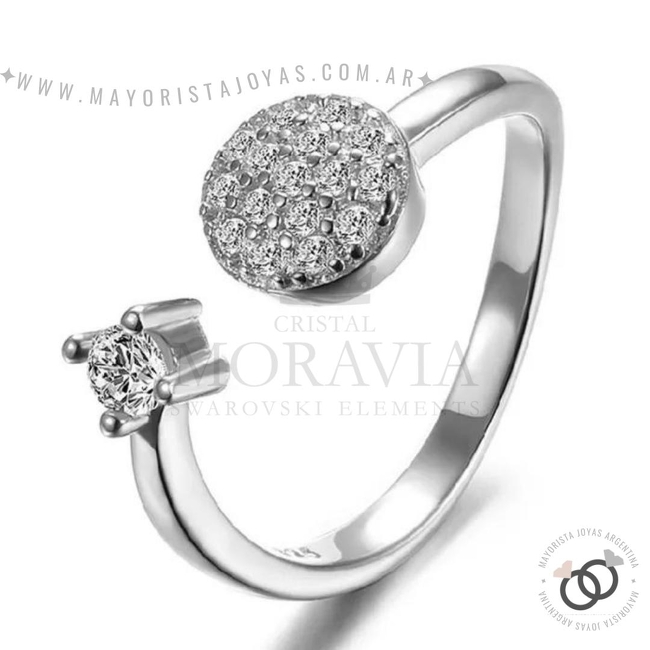 ANILLO CON  CRISTAL (MAN0041)