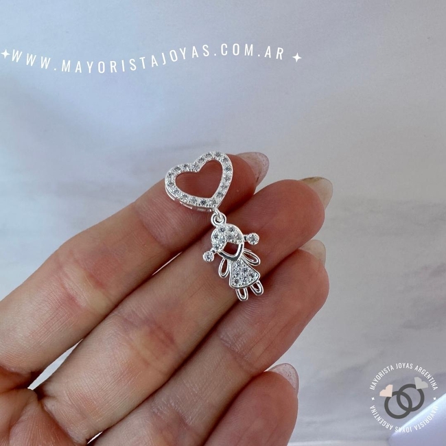 DIJE PLATA Y CUBIC (PDC0171)