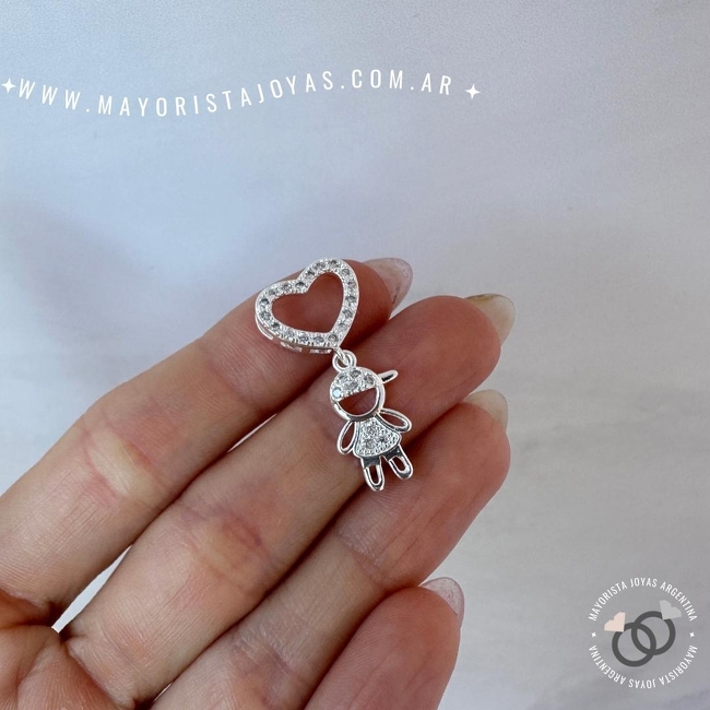 DIJE PLATA Y CUBIC (PDC0170)