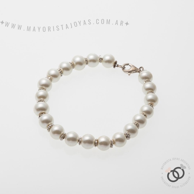 PULSERA PLATA Y PERLA SW (PBN062)