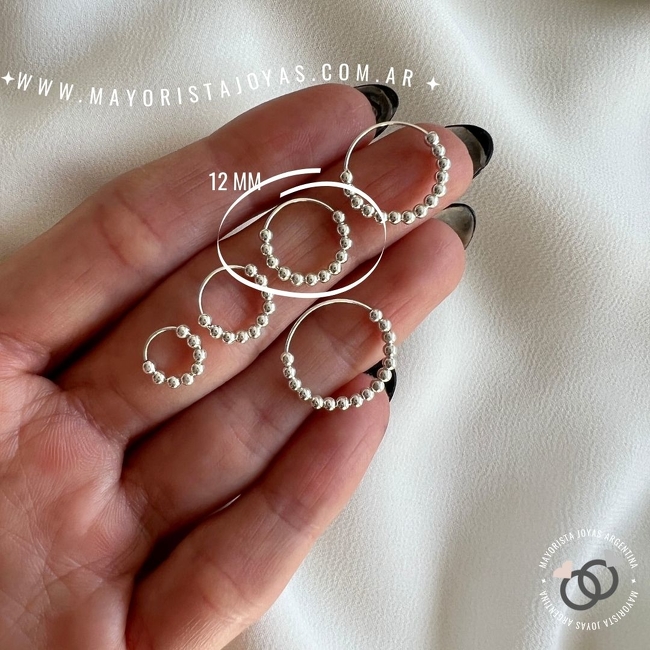 ARGOLLAS PLATA BOLITAS (PHL0161)