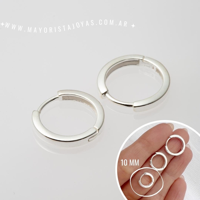 ARGOLLAS PLATA 10 MM (PHL0176)