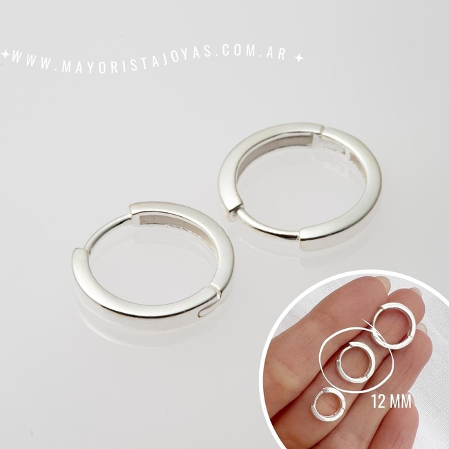 ARGOLLAS PLATA 12 MM (PHL0177)