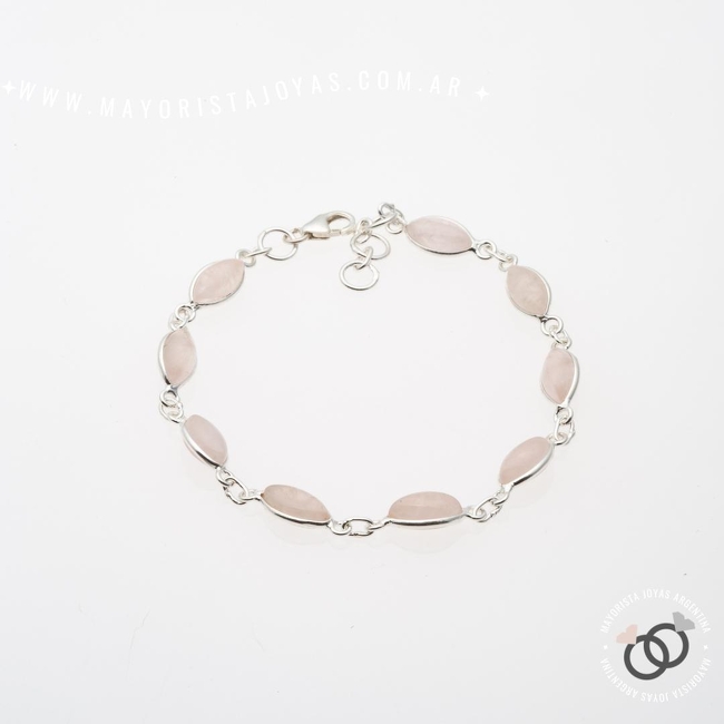 PULSERA PLATA Y PIEDRAS (PBN107C)