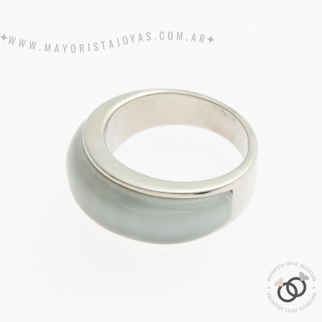 ANILLOS DE ACERO Y PIEDRA (AAP115)
