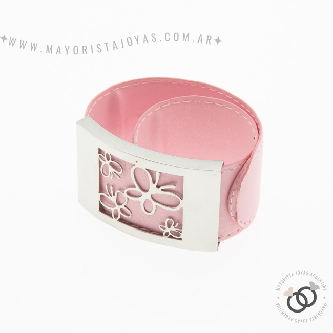 PULSERA DE ACERO Y CUERO (BAC004)