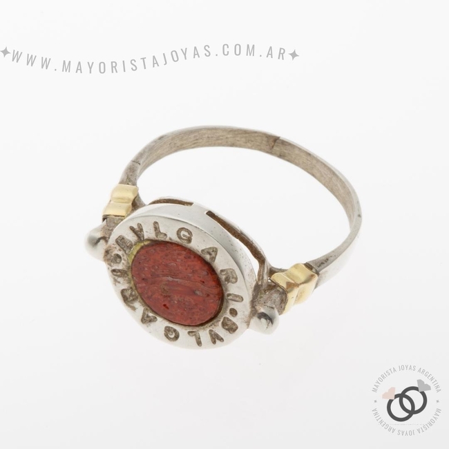 ANILLO PLATA Y ORO (POA527)