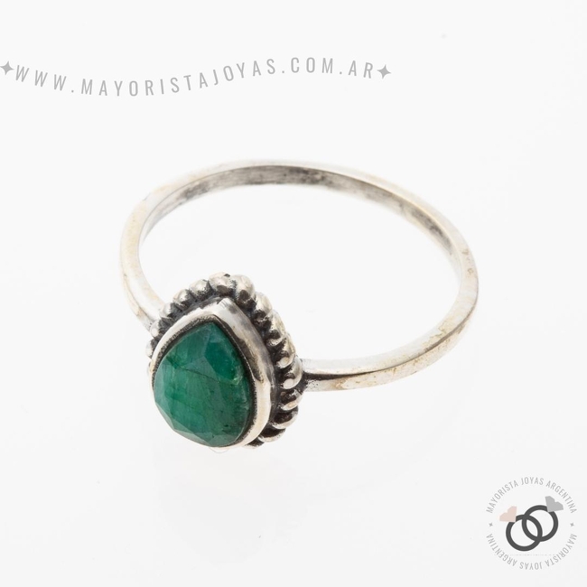 ANILLO PLATA Y PIEDRA (PAP330E)