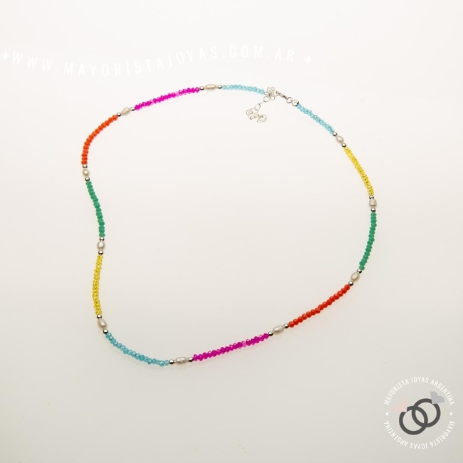 COLLAR PLATA 925 CON CRISTAL (PCK020)