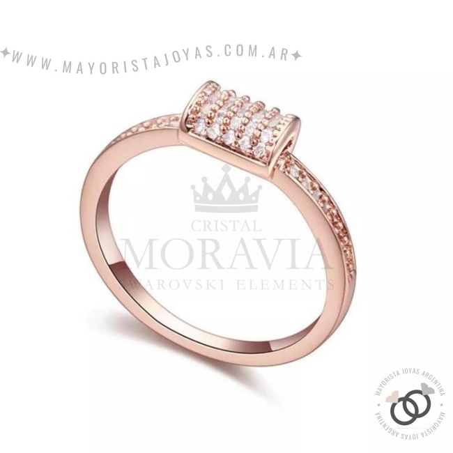 ANILLO CON  CRISTAL (MAN0061R)
